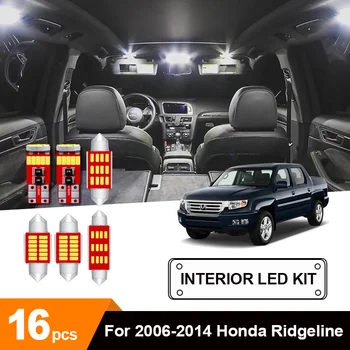

16 x White No Error Interior Car LED Map Dome Trunk Step Glove Box License Plate Bulbs Package Kit For 2006-2014 Honda Ridgeline