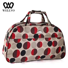 Милая Женская дорожная сумка в горошек для девочек, сумка для багажа, сумки через плечо, нейлоновая сумка, сумка для выходных, Большая Сумка bolso deporte gimnasio XA694WB