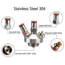 304 нержавеющая сталь мини бочонок пиво бочонок копье кран диспенсер с шариковым замком шланг