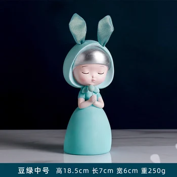 

Dream Rabbits Resin Lovers Statue Home Decorative Vivid Angel Sculpture For Desk Decor Family Ornament