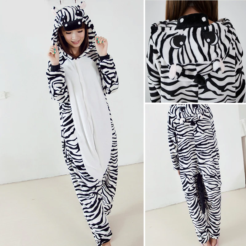 cotton pyjamas for ladies Winter Warm Women Onesie Unicorn Stitch Totoro Zebra Pajamas Sets Cute Flannel Animal Pajama Nightie One Piece Sleepwear Costume pajama sets for women