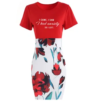 

New Arrival I Came I Saw I Had anxiety So I left Tumblr Dress Women Graphic Slogan Funny Nature Package Hip Dress