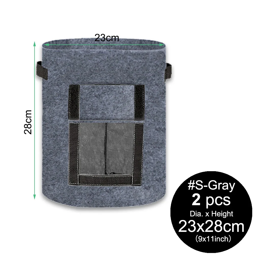 MUCIAKIE 2 шт. 23x28 см выращивание картофеля сумки DIY Выращивание растений ткань помидор мешок-контейнер для посадки растений утолщаются садовый горшок Садовые принадлежности