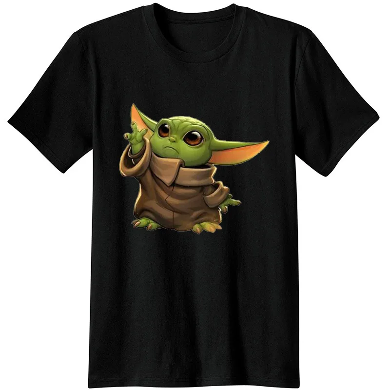 

2020 New Lovely Baby Yoda Mandalorian Tees Men Streetwear Yoda T-Shirts Cool Tee Shirt Homme Gift Idea Merchandise