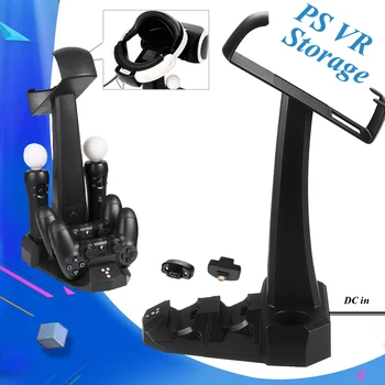 

PSVR PS 4 Accessories Move Charging Dock Station Charger Stand & PS4 Controller Charging Dock & PS VR Storage Showcase PS4 Games