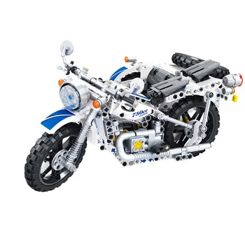 

Kids DIY 716PCS Building Blocks Car 1272 Technology Assembly Series Racing Motorcycle Blocks Party Game Educational Toy Gift