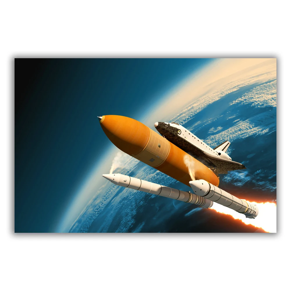 

HT115 впечатляющая Вселенная Земля и Луна космическая станция астронавт шелковая ткань плакат искусство Декор внутренняя Окраска Подарок