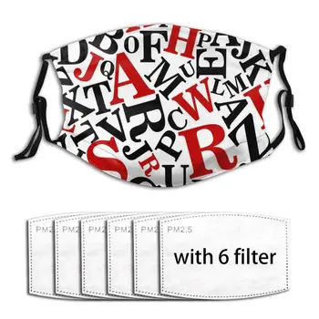 

Outdoor Washable 2020 Fashion Printing Letter PM2.5 With Filter Mask Mouth-muffle Face Mask Anti Dust