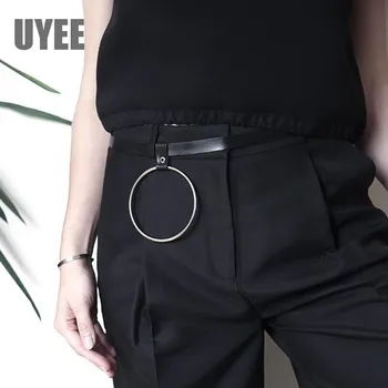 

UYEE Sexy Belt Goth Garter Belts Women Leather Harness Belt With Big Ring Slim Fashion Waist Body Harness Garter Punk Style Top