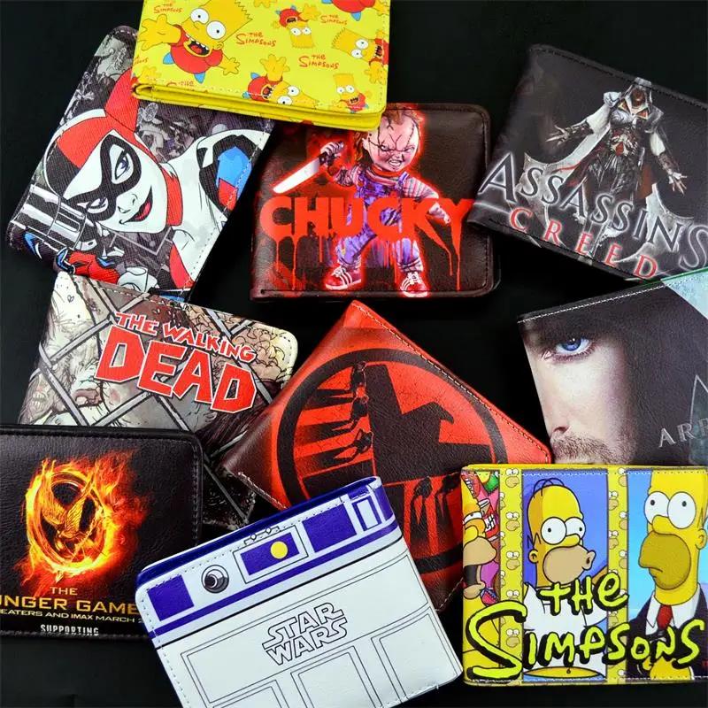 Cartoon wallet PU credit card slot photo teen short wallets anime peripheral