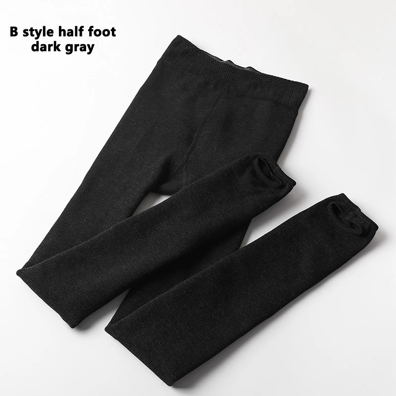 darkgray half foot 380 г плюс бархатные плотные зимние колготки женские трикотажные колготки collant femme сексуальные трусики rajstopy kepp теплые medias de mujer 199 - Цвет: darkgray half foot