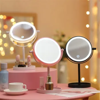 

LED Makeup Mirror Light Table Desk Lampara Battery Folding Desktop Fill Light 360 Degree Rotating Bedside Luminous Dressing Lamp