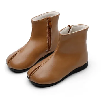 

2020 Autumn Kids Shoes Girl's Shoes Boots ZIP Solid Round Toe Casual Fashion Leisure Flat Heels All-match Non-slip