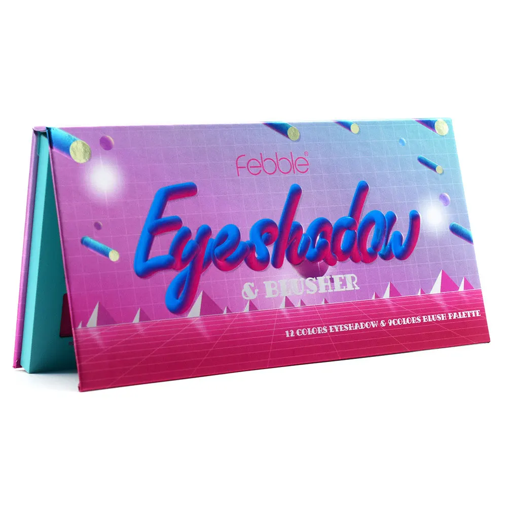 Febble Brand 21 colors eye shadow palette Colorful matte and shimmer powder 9 colors can use as blusher waterproof eye makeup Febble Brand 21 colors eye shadow palette Colorful matte and shimmer powder 9 colors can use as blusher waterproof eye makeup