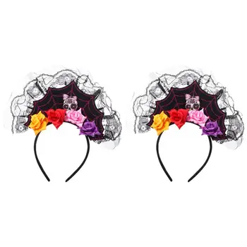 

Spider Web Hair Accessories Creative Decorative Women Headdress Cosplay Headband Hair Accessories for Halloween Dress Up Party
