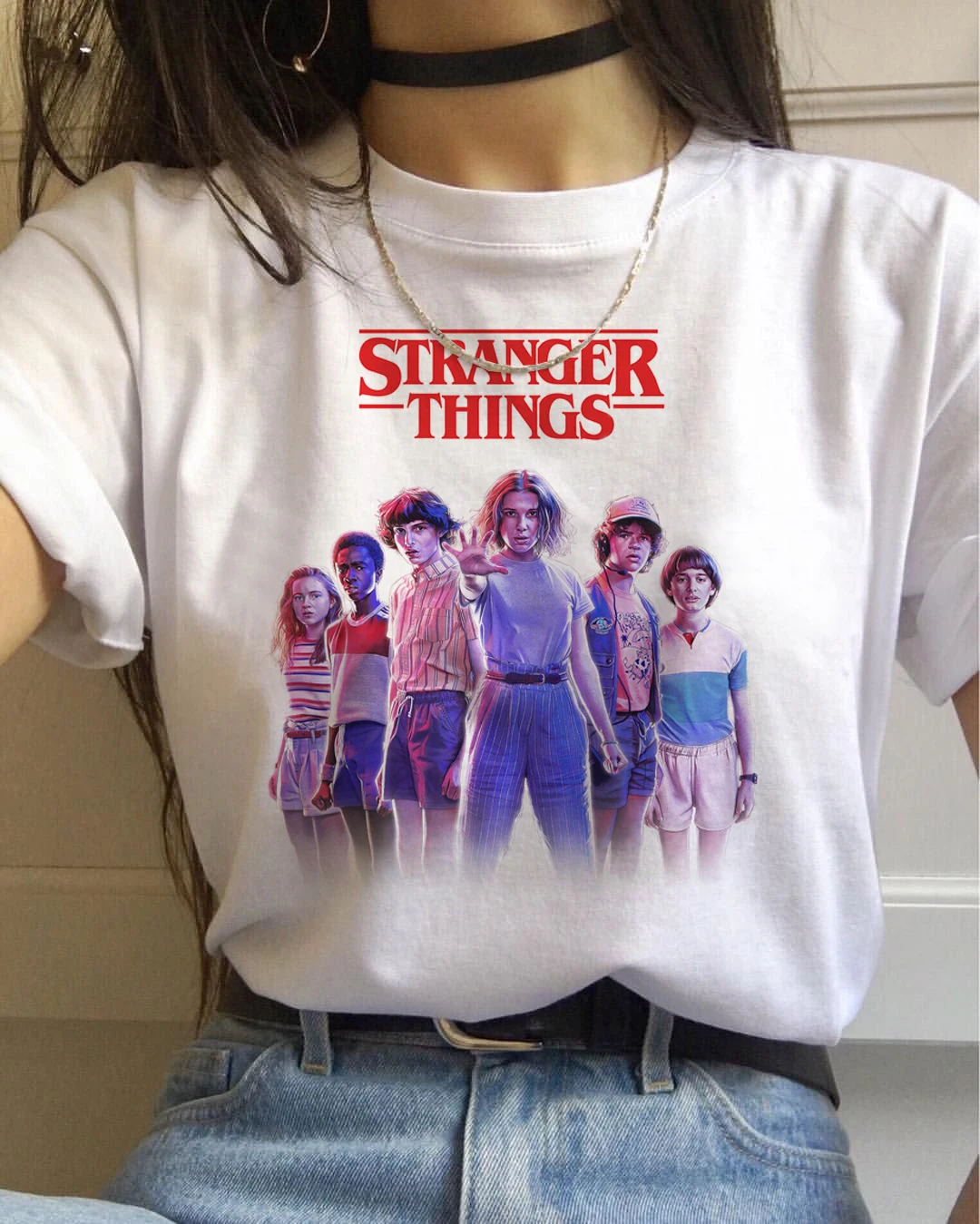 Странные Вещи Сезон 3 футболка женский Топ тройник 11 рубашки футболка Kawaii 80 s 90 s Графический Дастин женский Ulzzang футболка