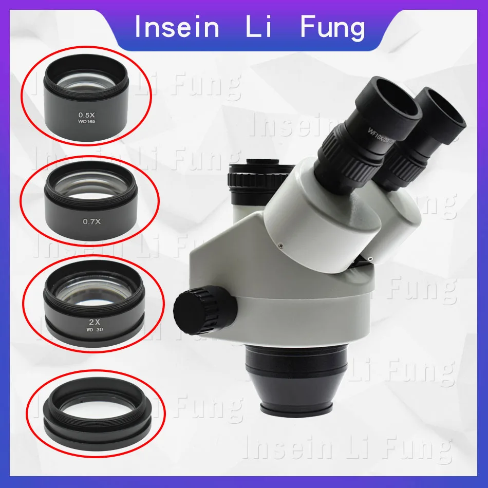 0.5x 0.7x 2x Binocular Trinocular Microscope Stereo Microscope