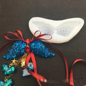 

Handmade Angel Wings Pendant Silicone Resin Mold Epoxy Resin Jewelry Making Tool NEW