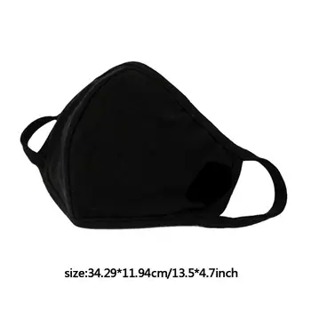 

3pcs Anti-dust Breathable Protective Face Masks Unisex Black Washable Bacteria Proof Flu Face Masks Care