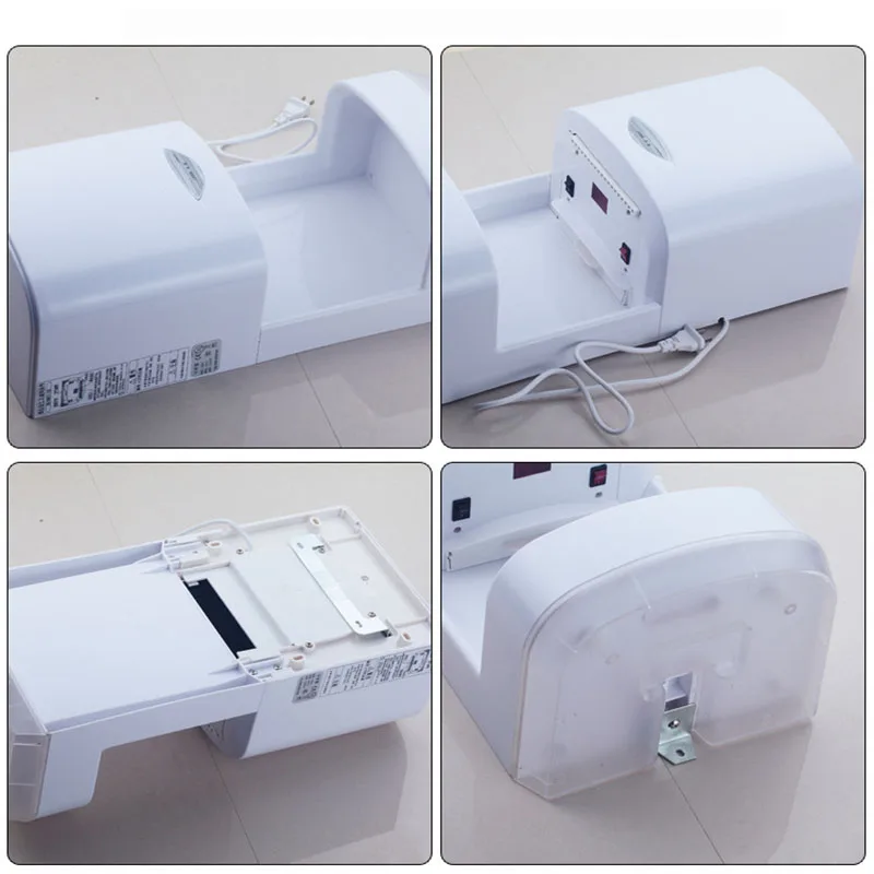 1400W Hotel High-speed Hand Dryer Automatic Hand Dryer Wall-mounted Baking Machine with Base Dryer White