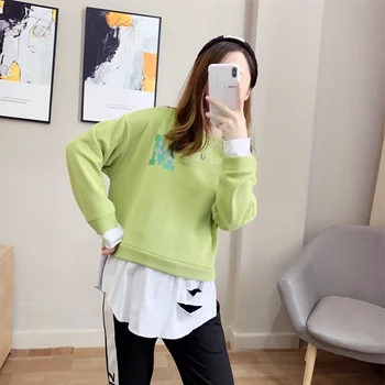 

Pregnant women autumn clothes on the 2019 autumn fashion models loose t-shirt sweater Korean fashion pregnancy sweater