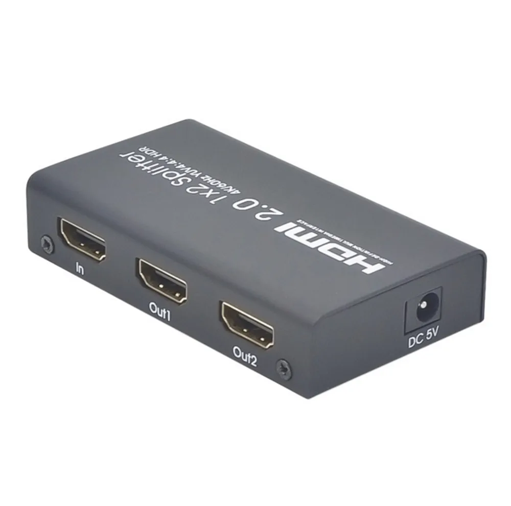 HDMI 2,0 сплиттер поддержка 4 K/60Hz YUV4: 4: 4 HDR ultra high definition 1x2 HDMI сплиттер один вход и два выхода сплит-экран