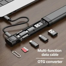 Aliexpress - Multi-function TF Card Adapter Storage Box USB OTG Converter Type C Micro SD Card Memory Reader Case Data Cable For Travel