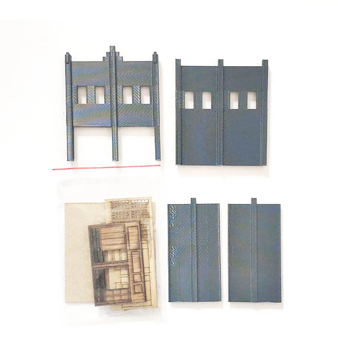 

8.5 x 6 x 10cm Sand Table Railway Train Scene Pawn Shop Assembly Model Kit (Not Including Figures Cars and Other Buildings)