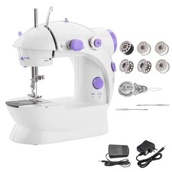 

Mending Machine Portable Mini Sewing Machine Crafting with Light for Household DC120
