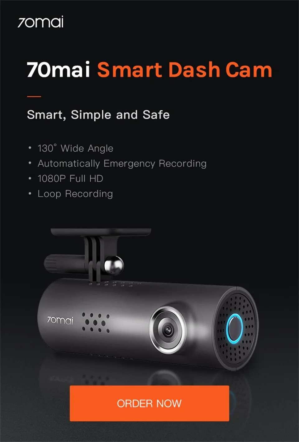 Английская система голосового управления 70mai Smart Dash Cam 1S 1080P улучшенное ночное видение 70 MAI 1S автомобильный рекордер Wifi Автомобильный видеорегистратор Видео Dashboad