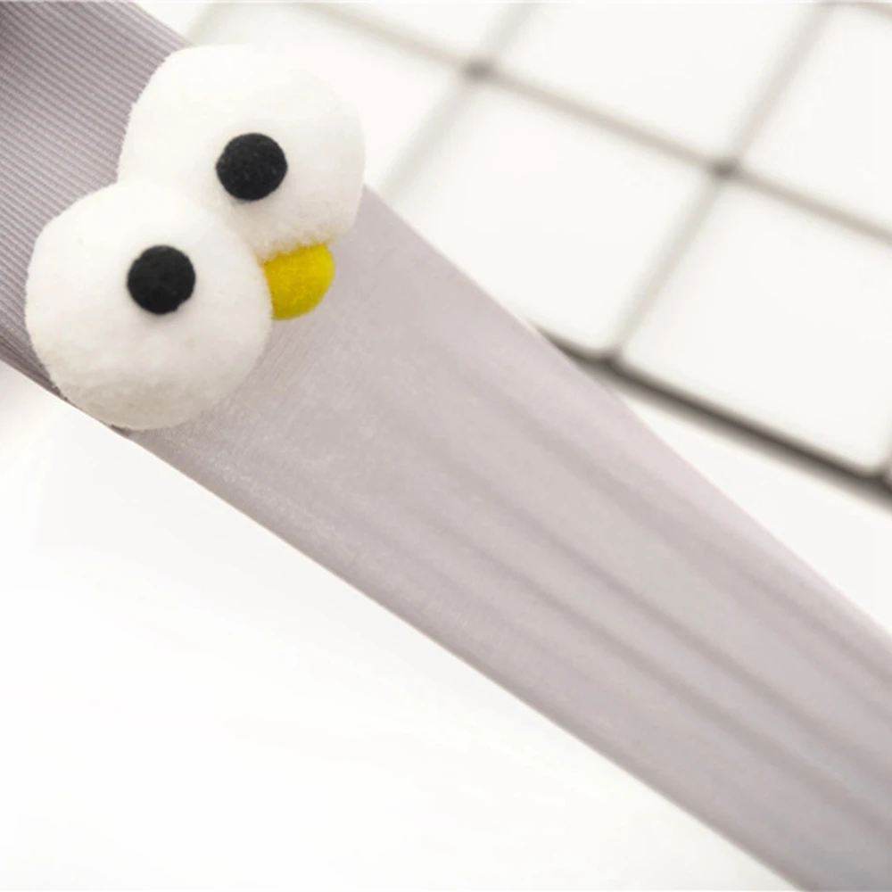 1 Pair of Socks With Big Eyes Thin, Breathable, Solid Color, Front and Back, Personality Cute Cartoon Straight Parent-Child Sock