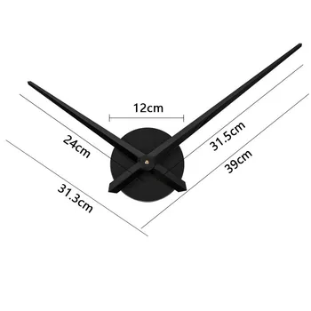 

DIY Large Wall Clock High Quality Dial Extra Long Pointer Movement Clock Living Room Reloj Pared Wall Clock Accessories AB50CA