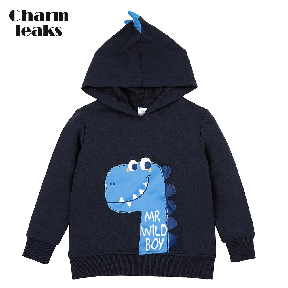 Charmleaks/Детские хлопковые толстовки с капюшоном для мальчиков и девочек; свитер; пуловер с принтом с героями мультфильмов; мягкий приятный на ощупь пуловер с длинными рукавами
