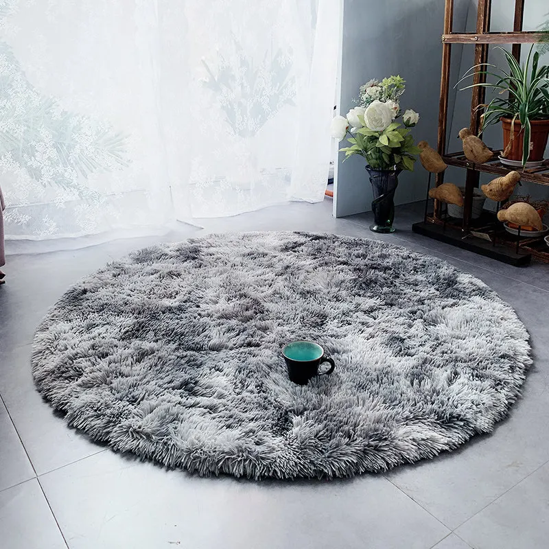 120cm Large Round Rug Simple And Elegant Living Room Rug Bedroom Pink Rug  Home Decoration Accessories Color Gradient Pink Carpet - AliExpress