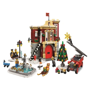 

1197Pcs Create City Winter Village Fire Station Model 11041 Building Blocks Birthday Gifts Compatible Friends christmas