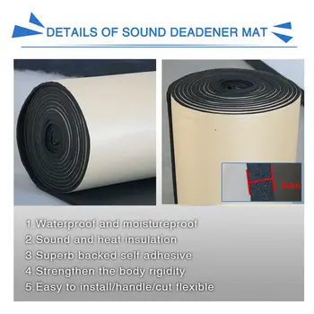 

Sealing Deadening pad Cold Shield Thermal Block 6mm Interior Floors Mat
