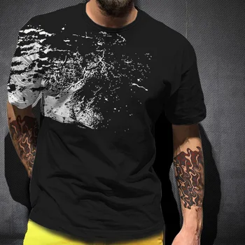 

Alphabet graphic art T-shirt male designer black summer short sleeve T-shirt men's and women's T-shirt street clothing #3320