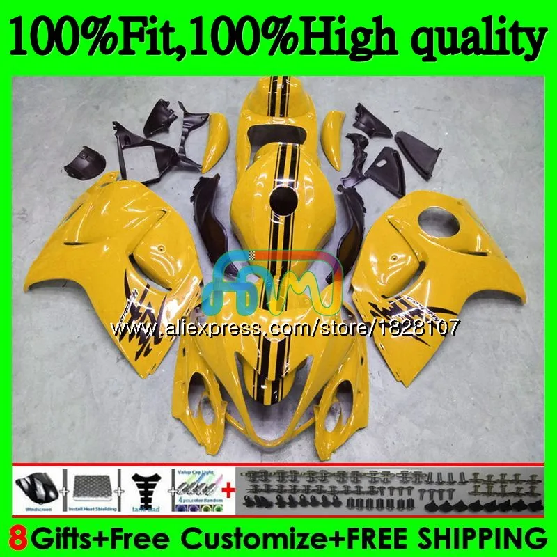 Инъекции для SUZUKI Hayabusa GSXR-1300 Желтый GSXR 1300 56BS. 139 GSXR1300 08 09 10 11 12 2008 2009 2010 2011 2012 обтекатель
