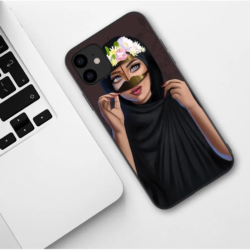 Роскошный женский силиконовый чехол в хиджабе для iPhone 11 Pro Max X мусульманская исламская накладка-решетка для iPhone X 7 8 Plus XS Max XR