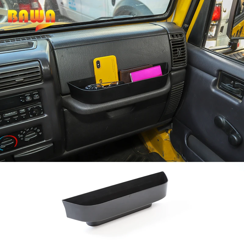 BAWA Co Pilot Position Armrest Storage Box for Jeep Wrangler TJ 1997 2006  ABS Car Interior Accessories Stowing Tidying|Stowing Tidying| - AliExpress