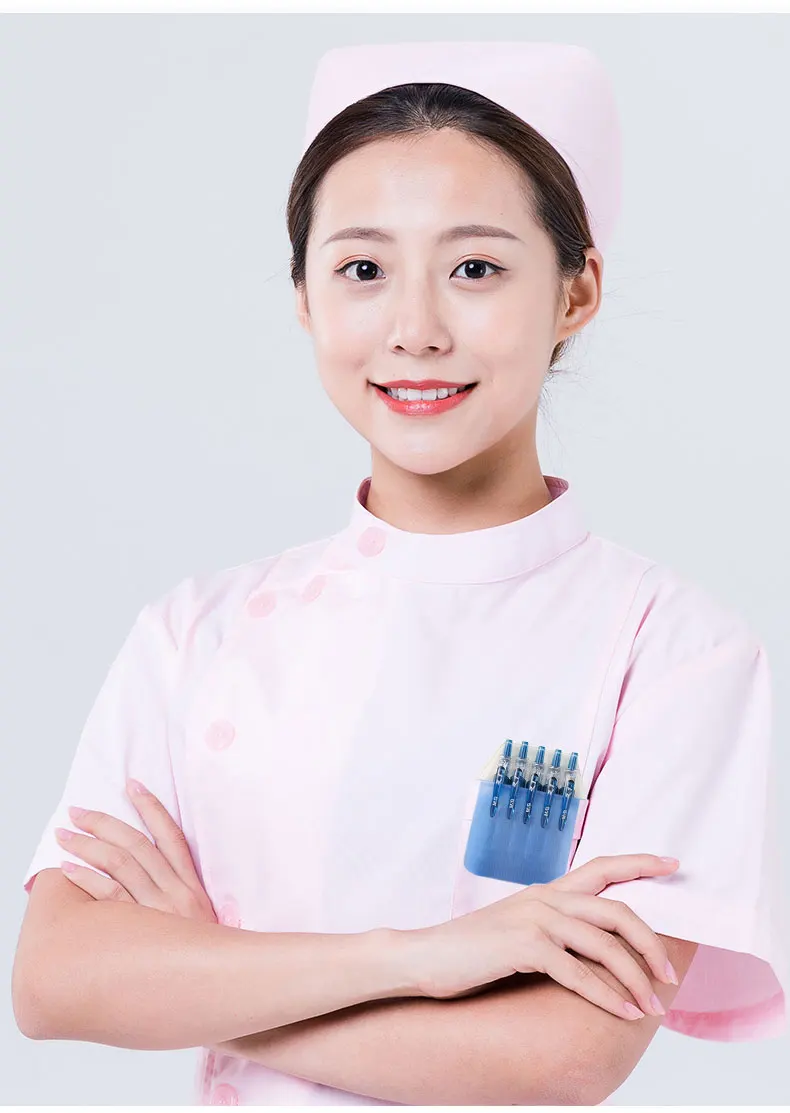 2021 new PVC Pen Pocket Nurse Doctor Dedicate Christmas Gift Flap Vinyl PVC Pocket Pen Holder for Pen Leaks Protector