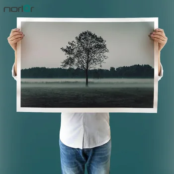 

Printed The Trees in The Morning Mist Art Scenery Landscape Picture Large Canvas Painting for Bedroom Unframed