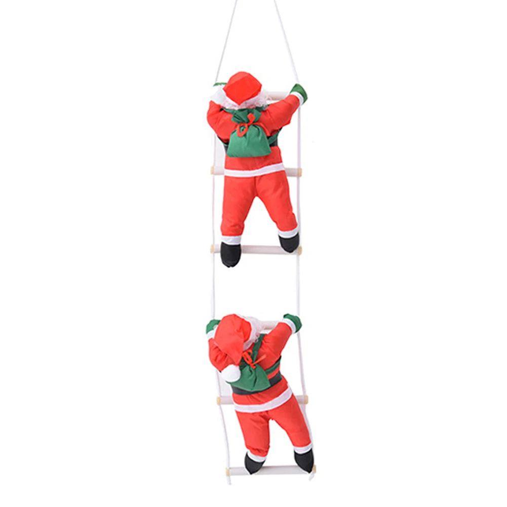 Christmas Santa Claus Climbing Stairs On Rope Ladder Xmas Trees Hanging Home Decor Gift for Christmas Decorations