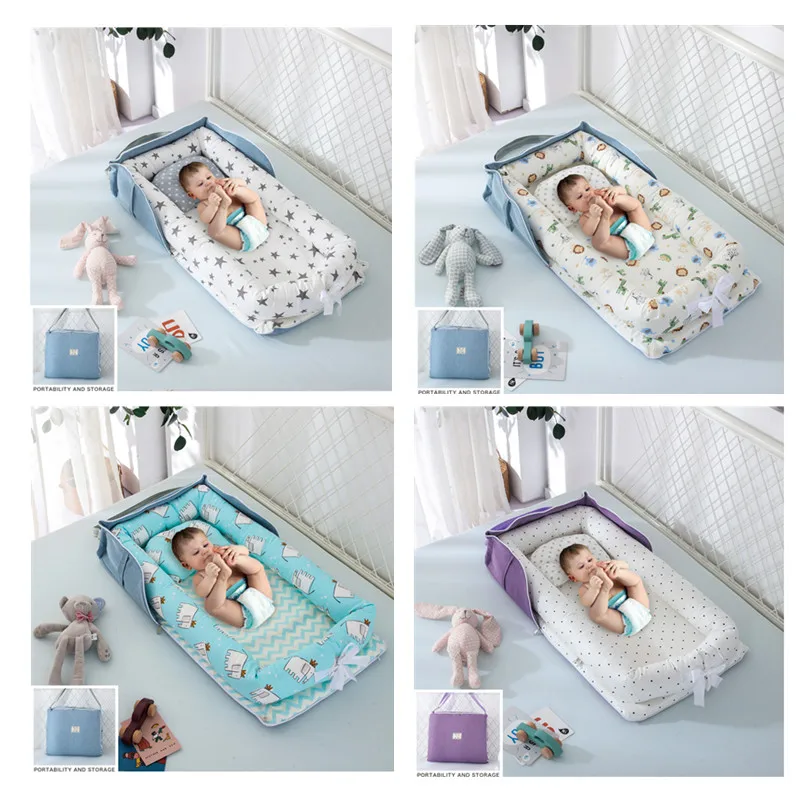 Dismountable Baby Nest bed Portable Foldable Baby Crib Newborn Travel Bed Sleeper Baby nest for Newborn Children Bumper 85x45cm