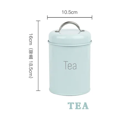 Green TEA Металлические банки для хранения чая, кофе, сахара, герметичная коробка, кухонный органайзер для сухого питания, банка для сухого молока, порошка, герметичный контейнер - Цвет: Green TEA