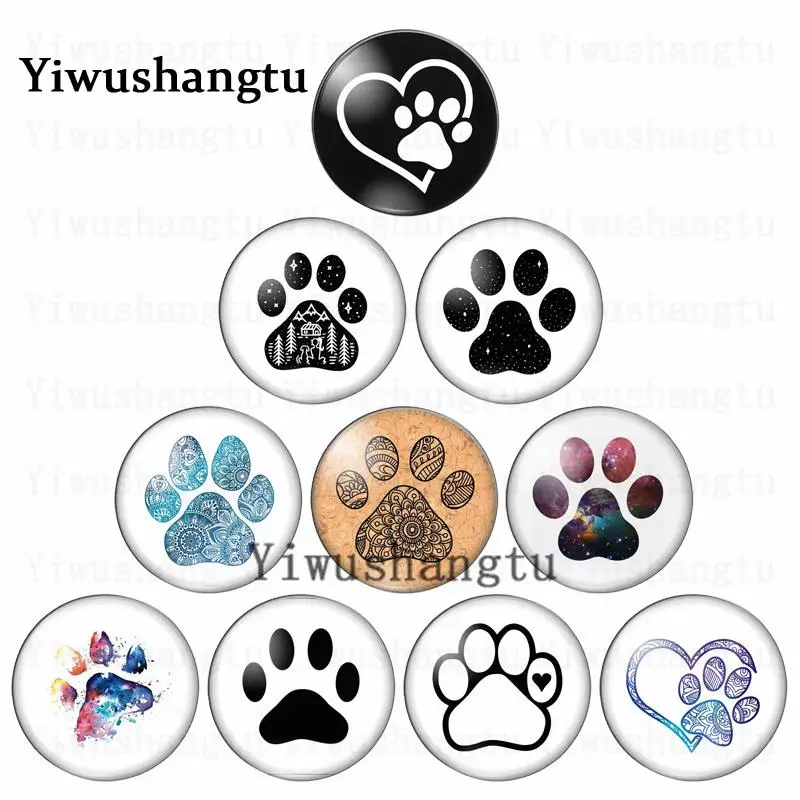 Animal claws painting dog cat beautiful claw 12mm/20mm/25mm/30mm Round photo glass cabochon demo flat back Making findings