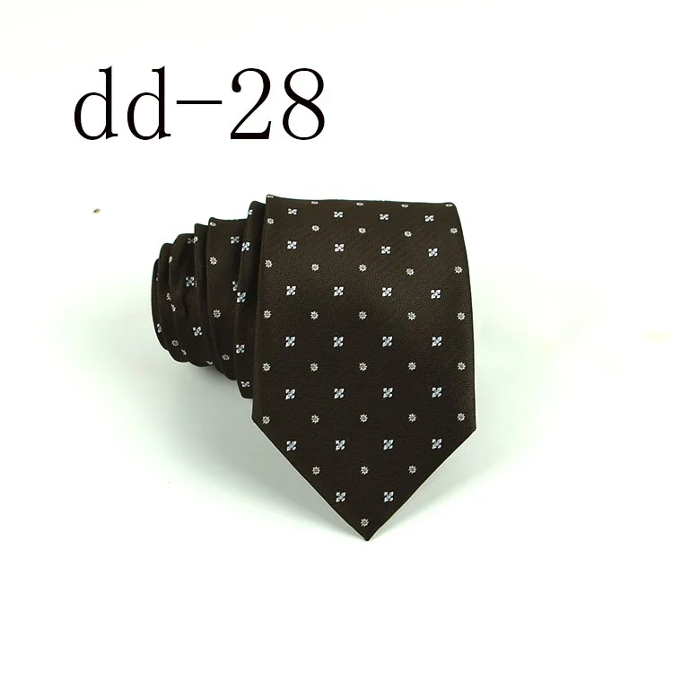 dd-28 Новые Классические мужские галстуки на шею 8 см клетчатые полосатые галстуки для мужской формальный деловой роскошный свадебные вечерние галстуки - Цвет: dd-28