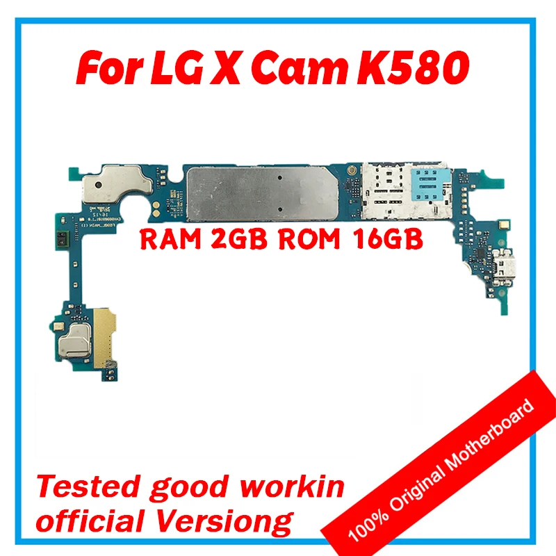 Full Tested For LG X Cam K580 Motherboard RAM 2GB ROM 16GB Mainboard With Android System Logic Board | Мобильные телефоны и
