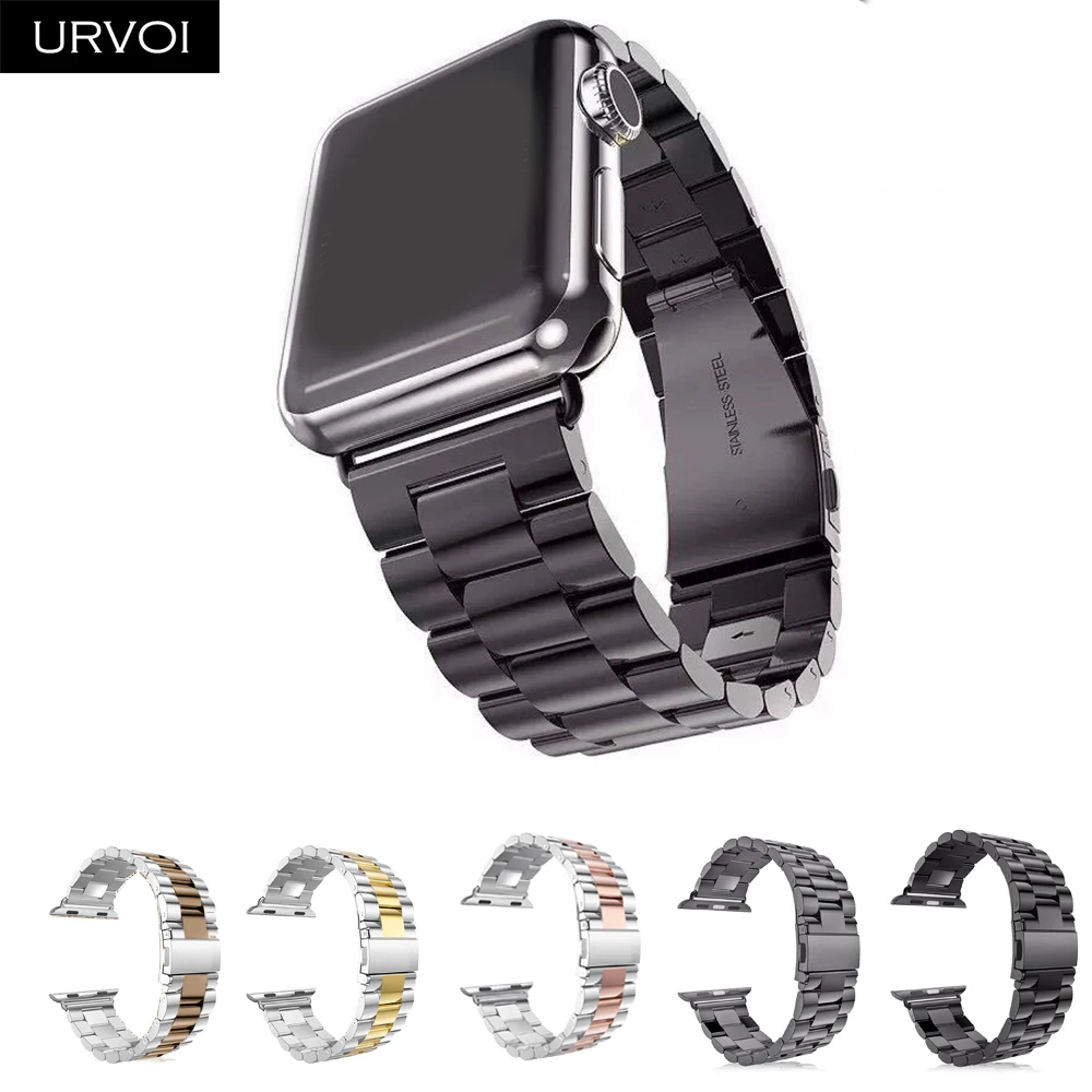 URVOI band для apple watch series 6 SE 5 4 3 2 link браслет iwatch ремешок из нержавеющей стали с