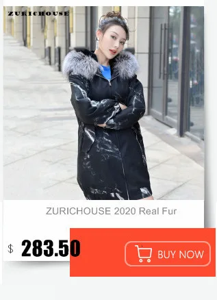 ZURICHOUSE роскошное натуральное меховое пальто Женская длинная парка зимняя теплая Большая Меховая подкладка из енота с капюшоном Женская куртка из натурального меха